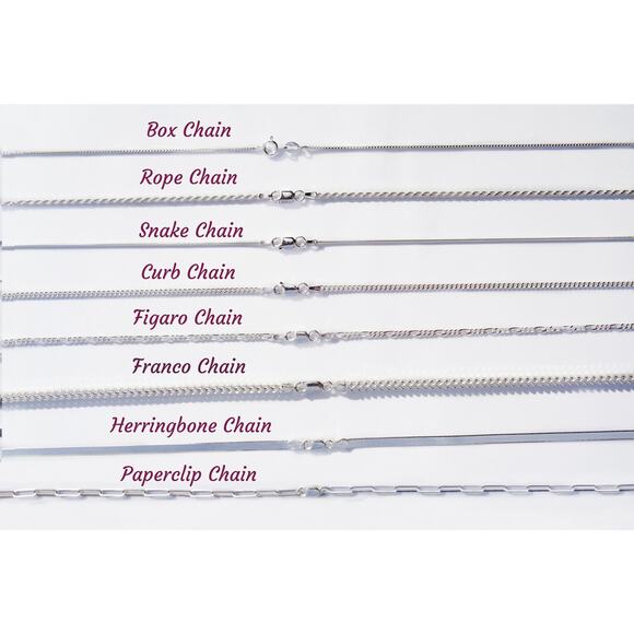 925 Sterling Silver Chain Italy, Rope, Snake, Figaro, Box, Cuban Curb, Paperclip - Picture 1 of 10
